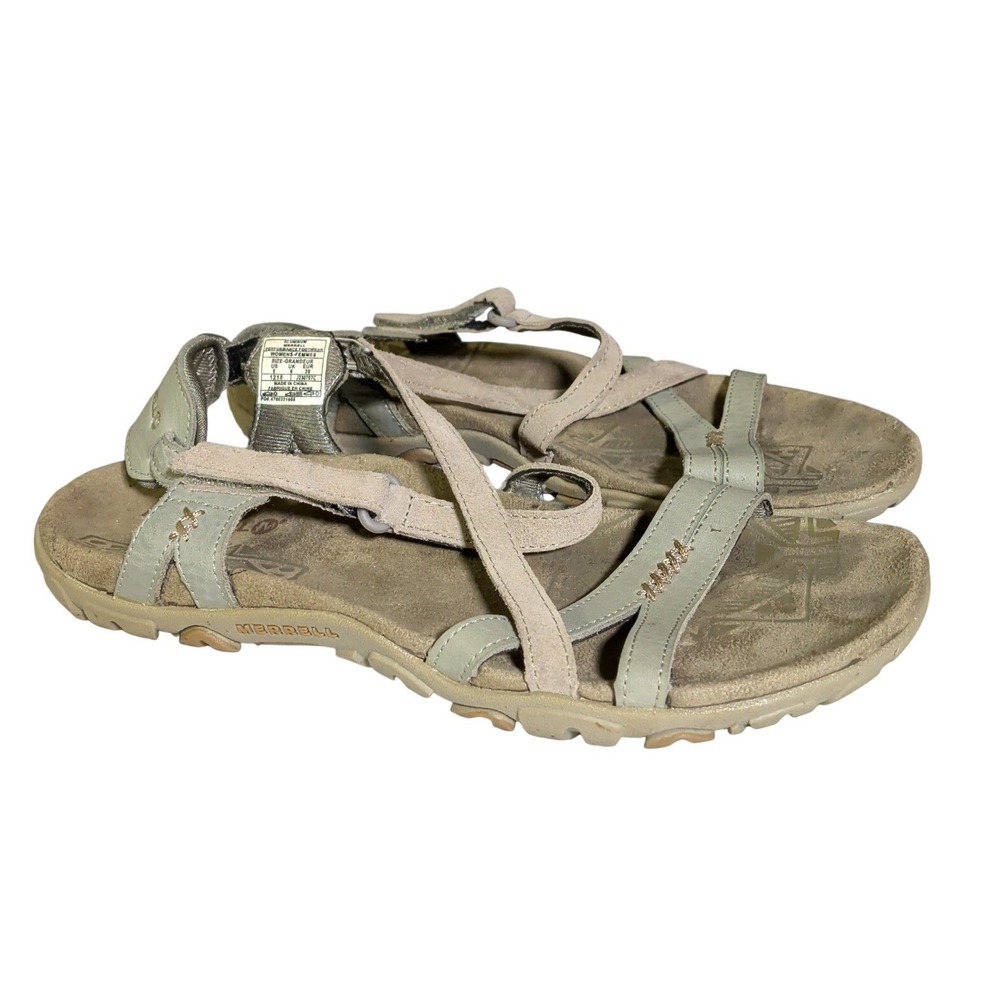 Merrell Sandspur Rose Sandals Women's Size 8 Leather Strappy Outdoor Gorpcore